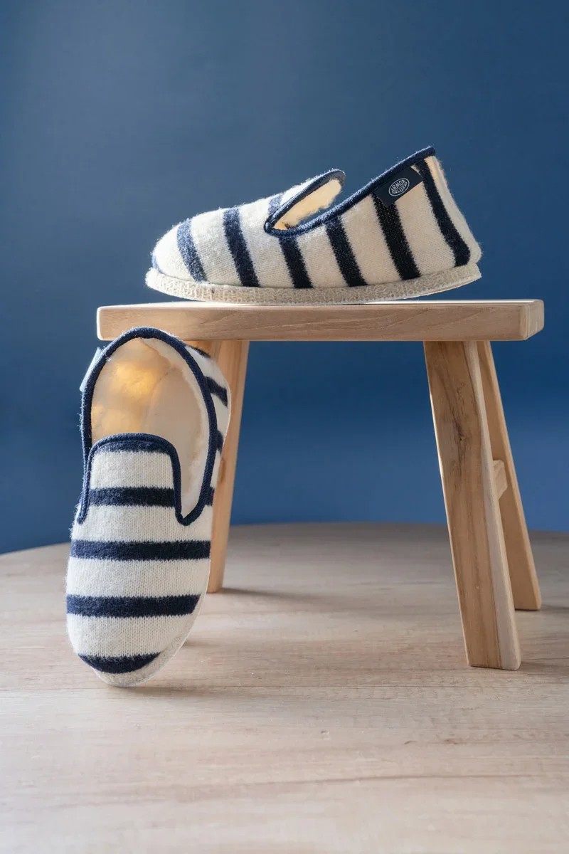 Breathable Chaussons rayés Maoutig du 35 au 43 - laine Effective