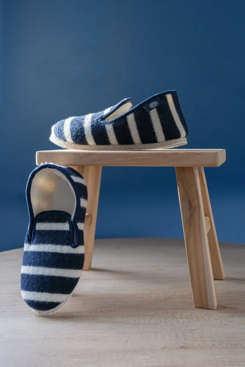 Traditional Chaussons rayés Maoutig du 35 au 43 - laine Pure
