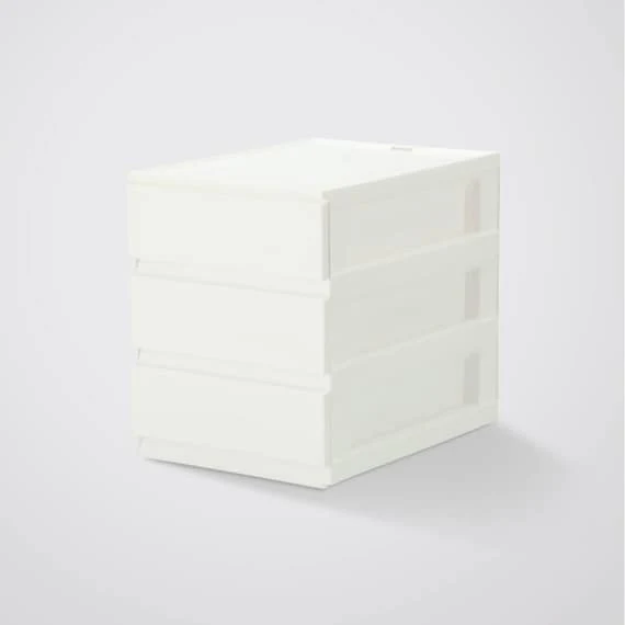 Clean DRAWER_N_INBOX2_V_HALF_3TIER_WH First-Class