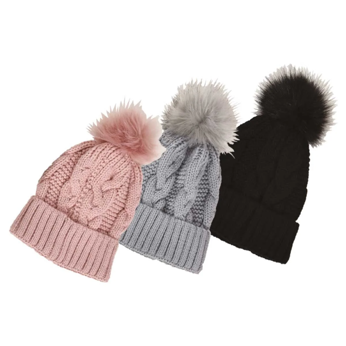 Reusable Lds Acrylic Tuques With Pom Pom Smooth