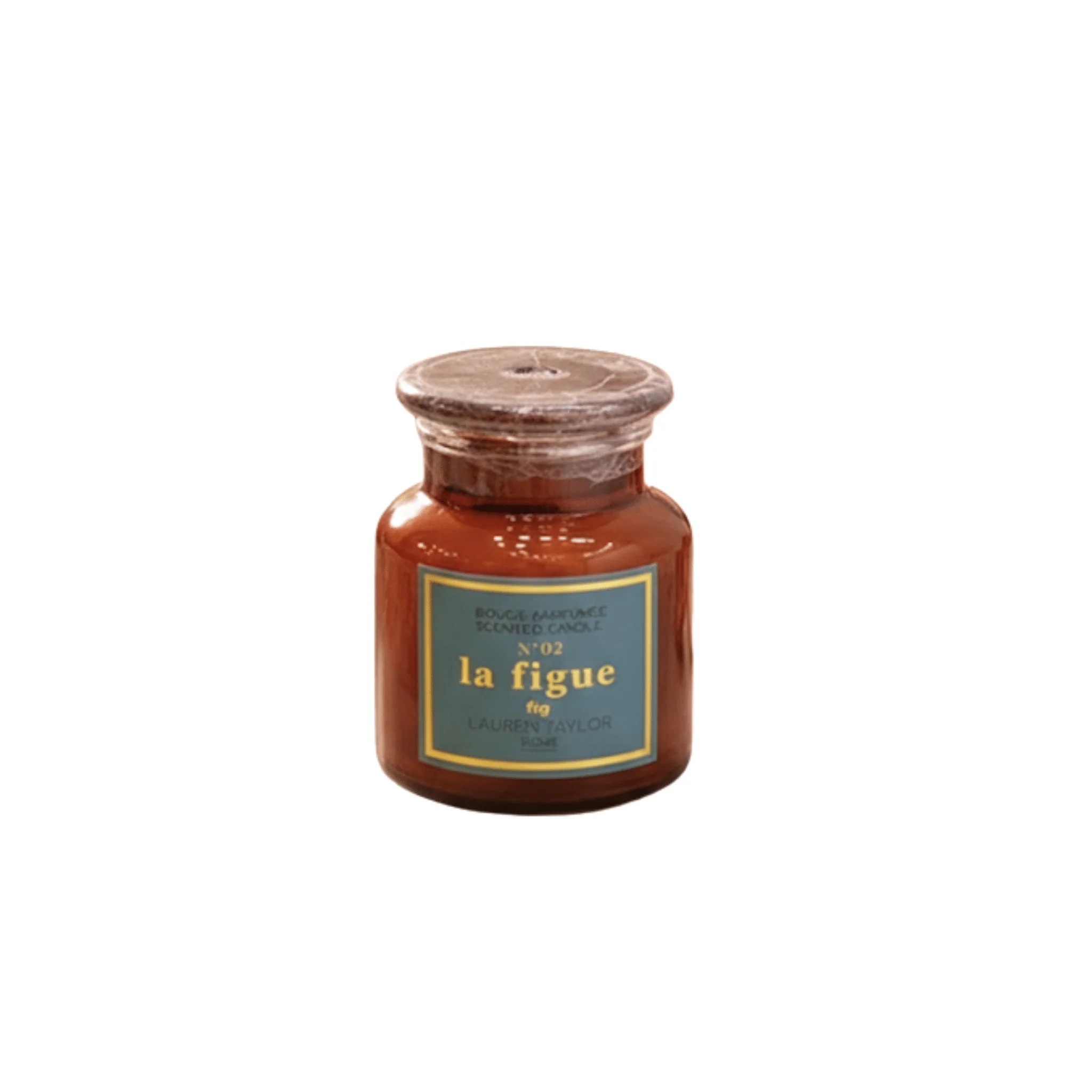 Exceptional Fig Scented Candle in Amber Glass Crafted