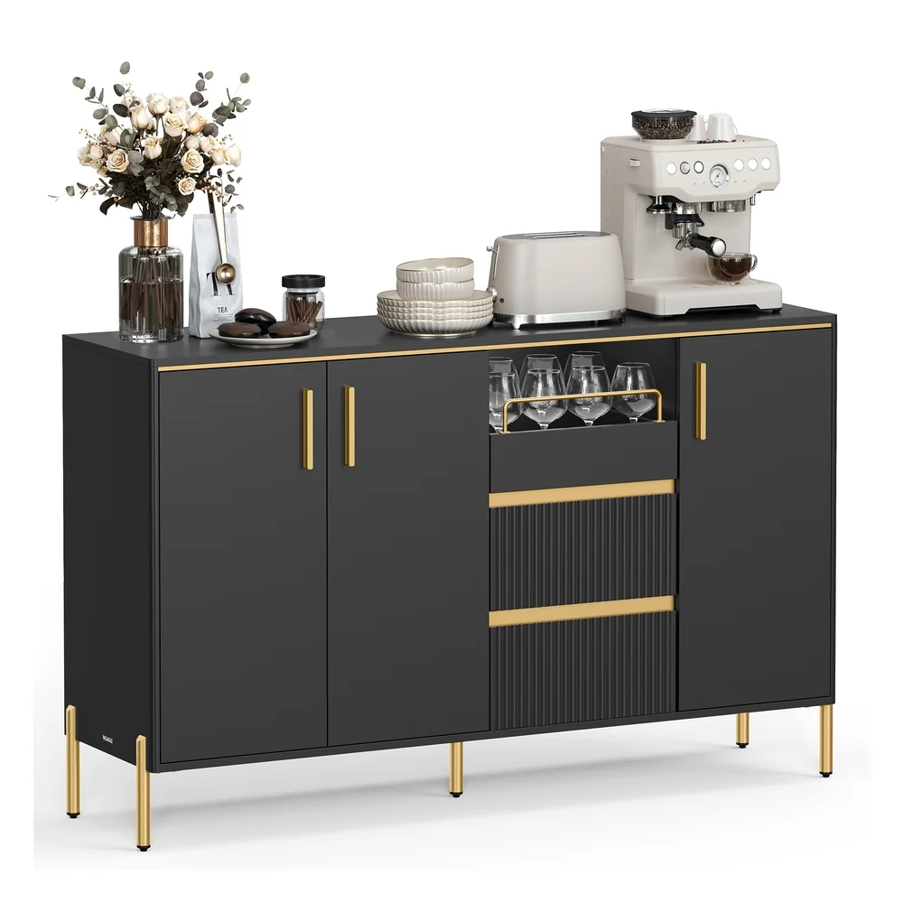 Professional VASAGLE Kitchen Cabinet with Drawers Adjustable Shelf Official