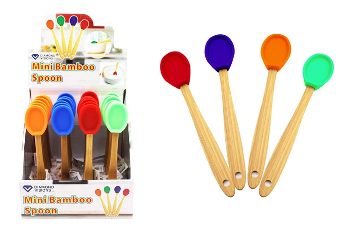 Long-Lasting MINI SILICONE BAMBOO SPOON Elegant