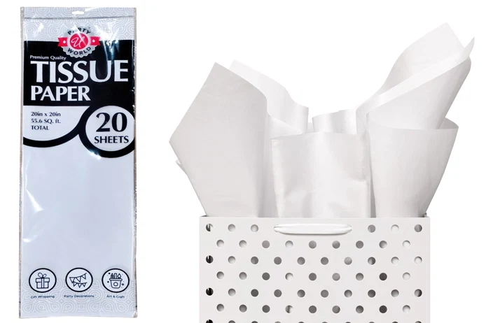 Fashionable TISSUE PAPER WHITE 20CT Powerful