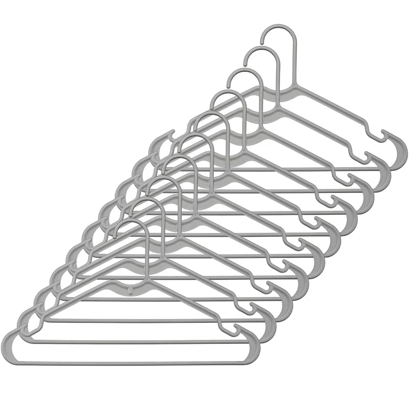 Reusable HANGER TUBULAR 10PK GRAY Breathable