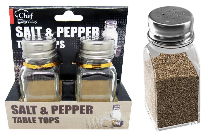 Stylish SALT amp PEPPER SHAKER SET GLASS Superior