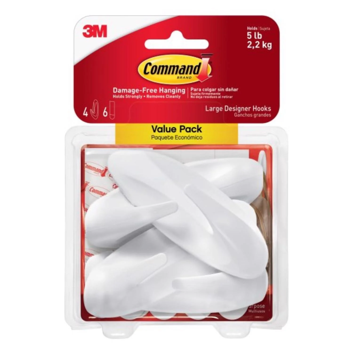 Advanced COMMAND DESIGNER HOOKS LRG 4PK Original
