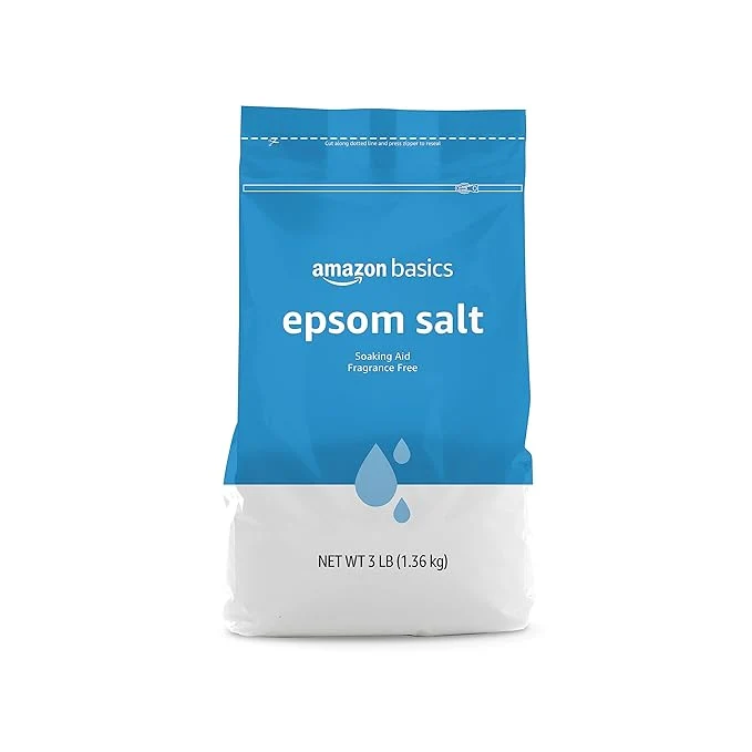 Official Amazon Basics Epsom Salt Soak Magnesium Sulfate USP Muscle and Feet Relaxation Powerful