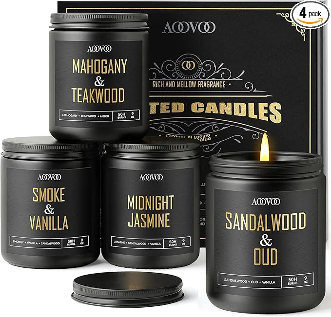 Authentic AOOVOO Scented Candles for Men Stylish
