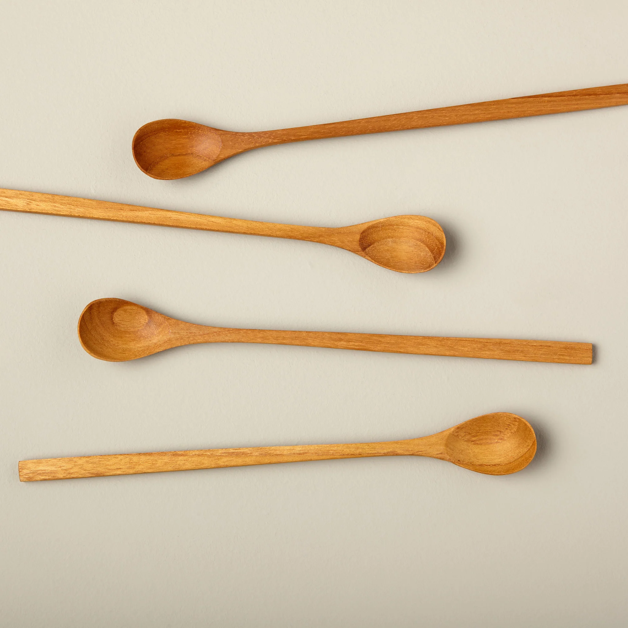 Functional Teak Long Spoons Set of 4 Comfortable