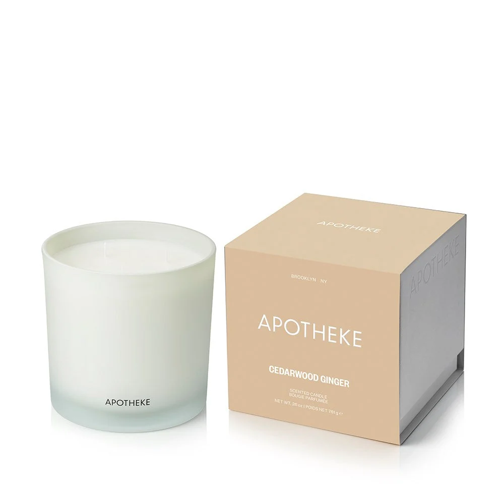 Safe Cedarwood Ginger 3-Wick Candle Convenient