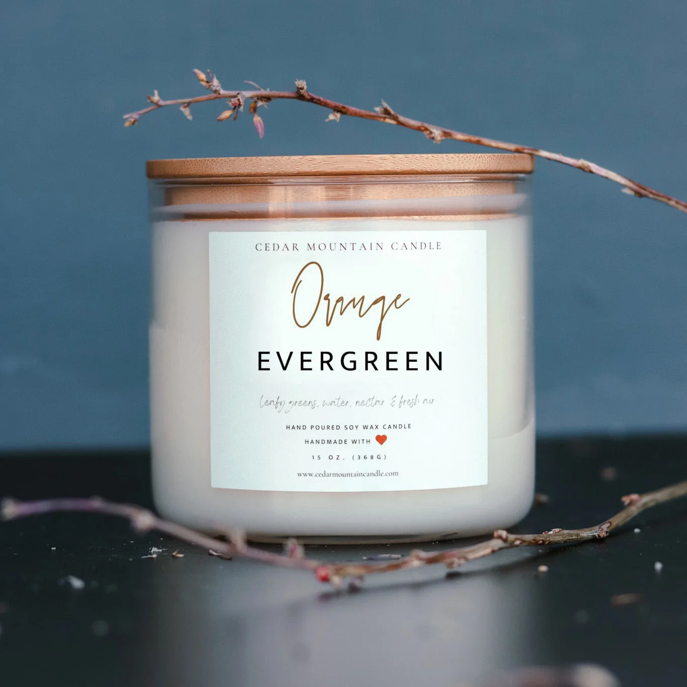 Elite Orange Evergreen - 3 Wick Jar Candle Fast