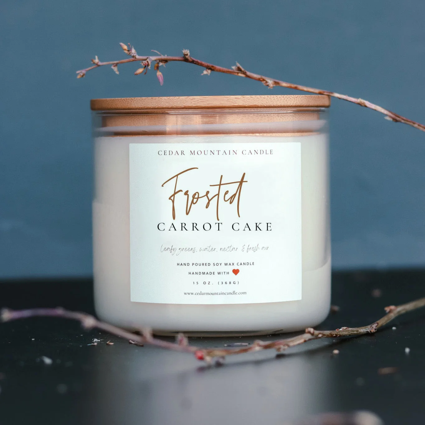 Premium Material Frosted Carrot Cake - 3 Wick Jar Candle Verified