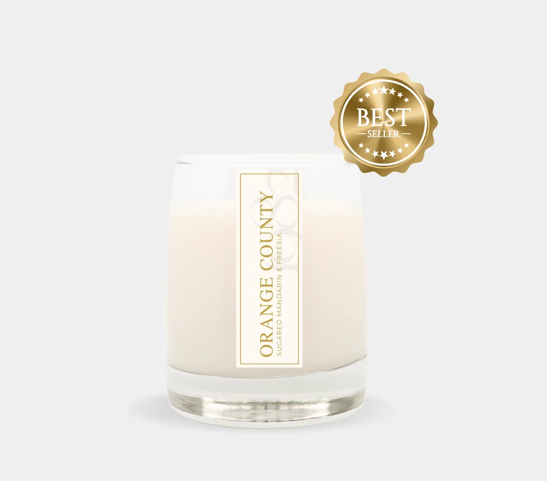 Recyclable Orange County 8.5 oz Single Wick - Notes Mandarin Oranges Peaches Strawberries Citron amp Sugar sia High-Quality