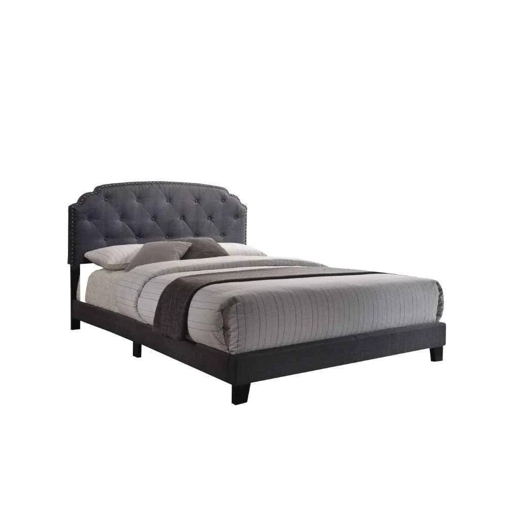 Unique Tradilla - Queen Bed - Gray Fabric Recyclable