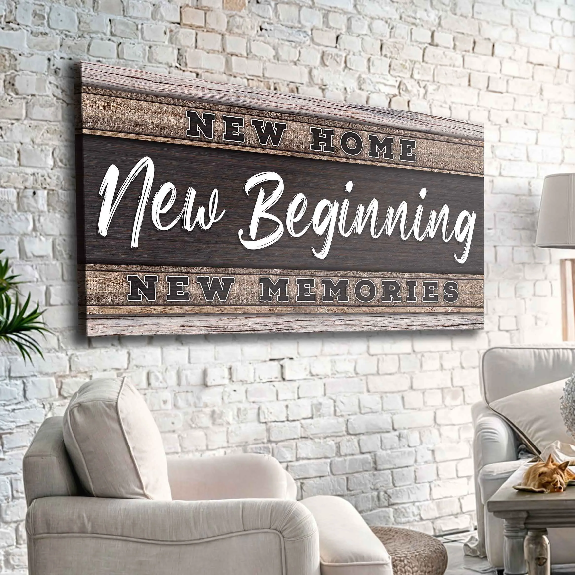 Original New Home New Beginning Sign V Green