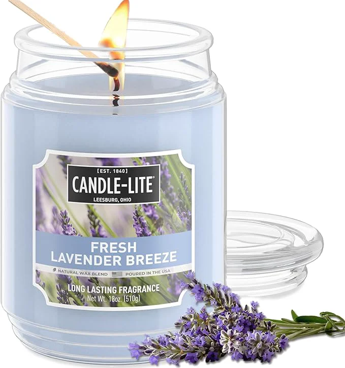 Next-Generation Candle-lite Scented Candles Fresh Lavender Breeze 18 oz Jar Proudly Poured Classic