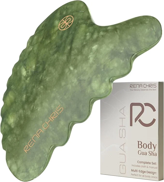 Stylish Rena Chris Body Gua Sha Tools Natural Xiuyan Jade Guasha Tool Manual Massage Healthy