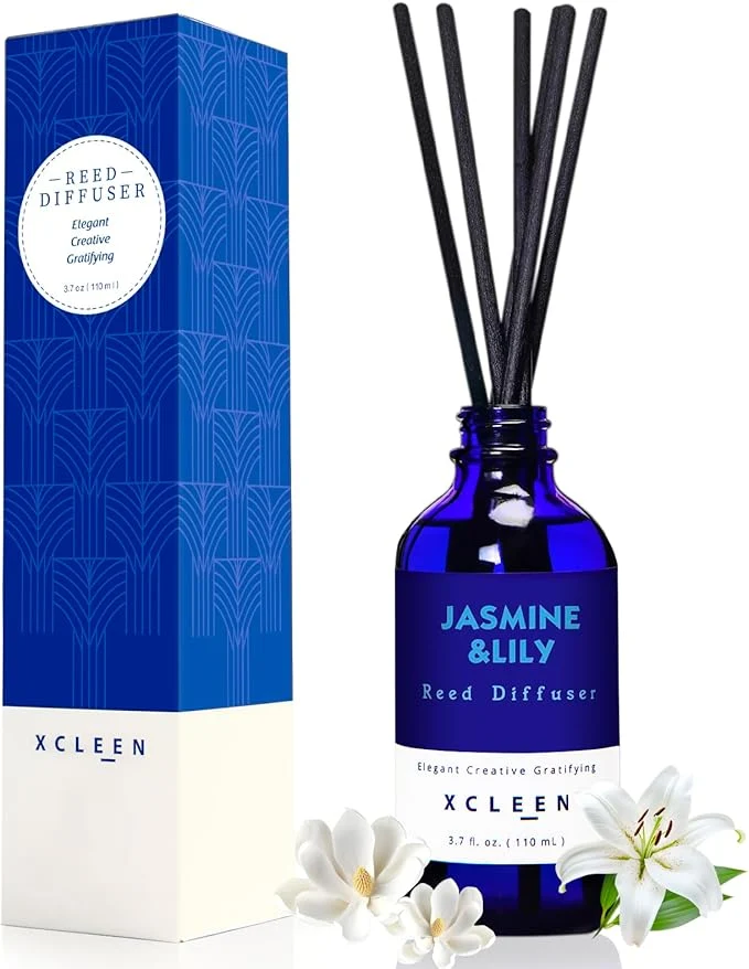 Easy-to-Use Xcleen Reed Diffuser Set- Jasmine Lily Scented Diffuser Original Design