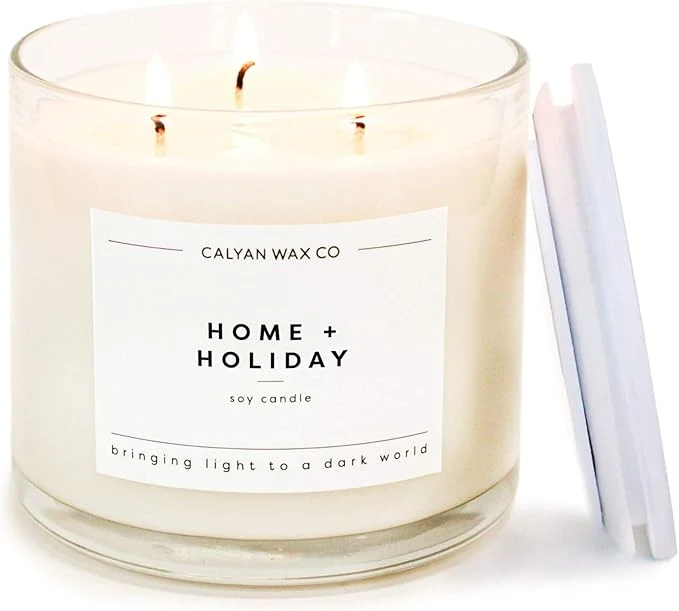 Innovative Calyan Wax Co. Home Holiday 3 Wick Scented Candle Reusable