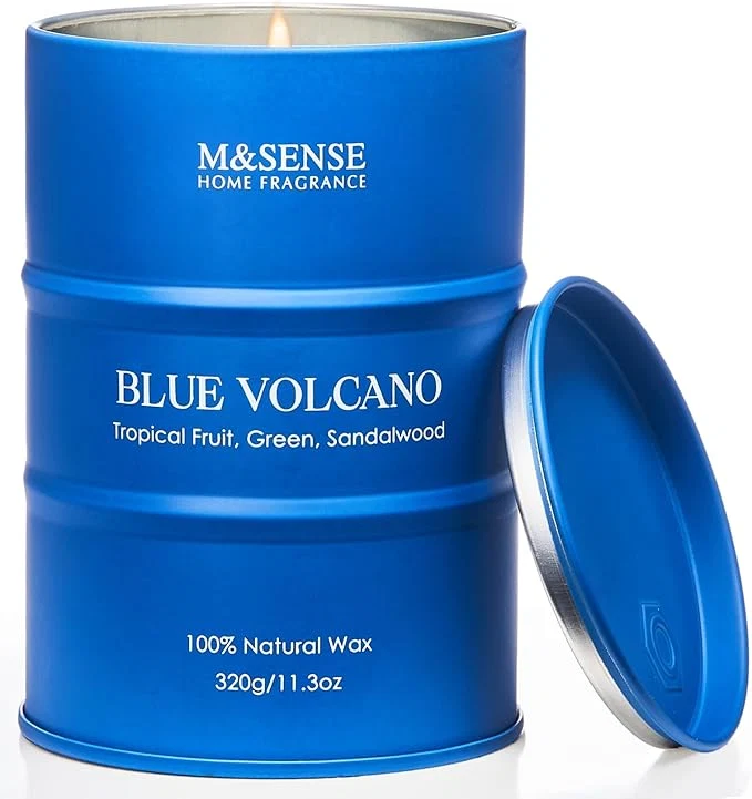 M SENSE Tropical Fruit Soy Scented Candles Natural Non Toxic Summer Candles Reusable
