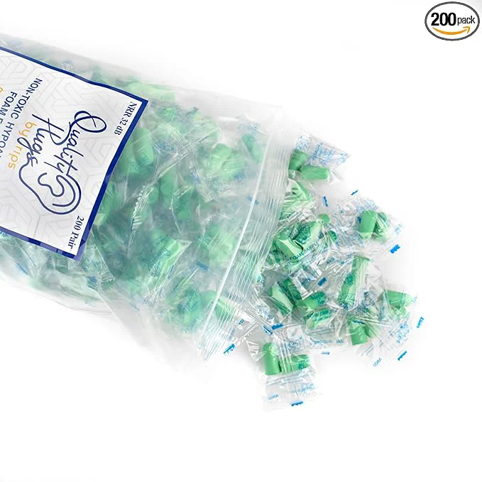 Elite Quality Foam Earplugs 200 Pair Natural