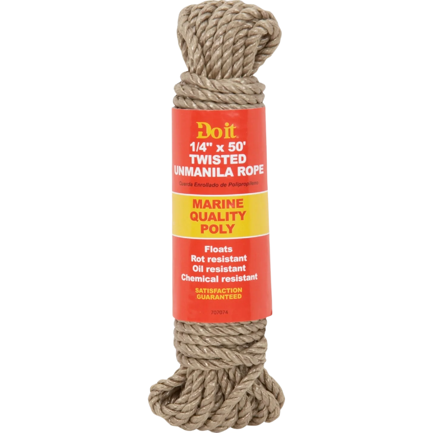 Minimalist Do it Natural Twisted Unmanila Polypropylene Rope 1 4 in. x 50 ft. Fine