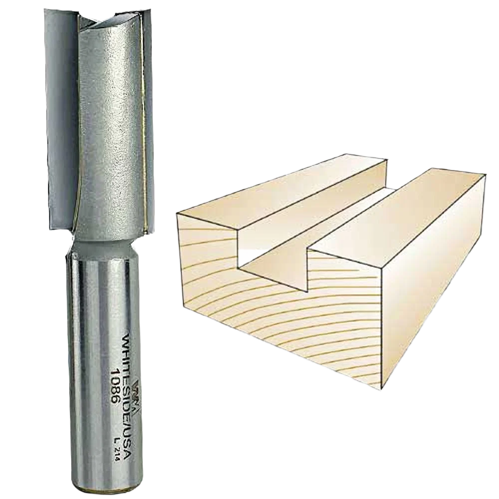 Expertly Made Whiteside Straight Bit 1 2 in. SH x 3 4 in. CD x 1-1 2 in. CL Refined