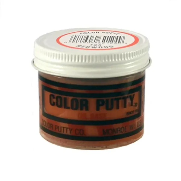 Secure Color Putty Redwood Oil Base Wood Filler 3.68 oz. Reusable