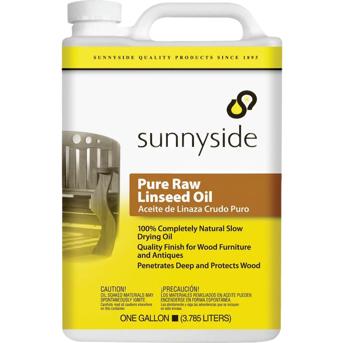 Lightweight Sunnyside Pure Raw Linseed Oil 1 Gallon Long-Lasting