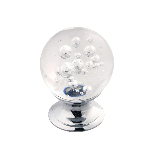 Official Belwith Gemstone Glass with Chrome Knob 1-1 4 in. Unique