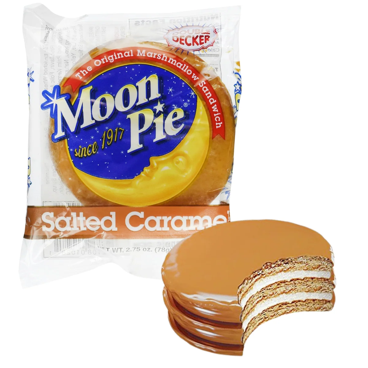Recyclable Moon Pie Double Decker Salted Caramel Marshmallow Sandwich Snack Effective