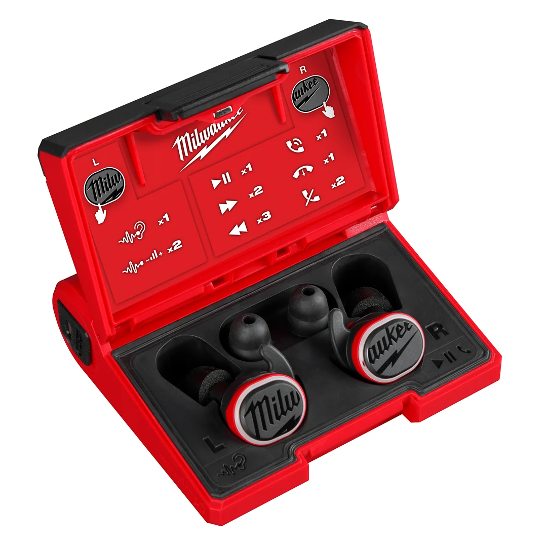 Refined Milwaukee REDLITHIUM™ USB Bluetooth® Jobsite Ear Buds Expertly Made