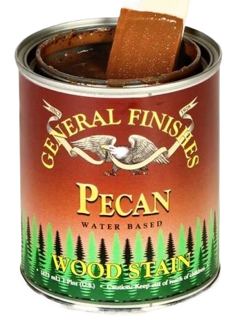 Smooth General Finishes Pecan Water Based Wood Stain Pint High-Quality