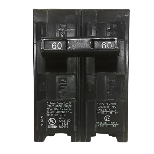 Organic Siemens Q260 2-Pole Plug-In Circuit Breaker Secure