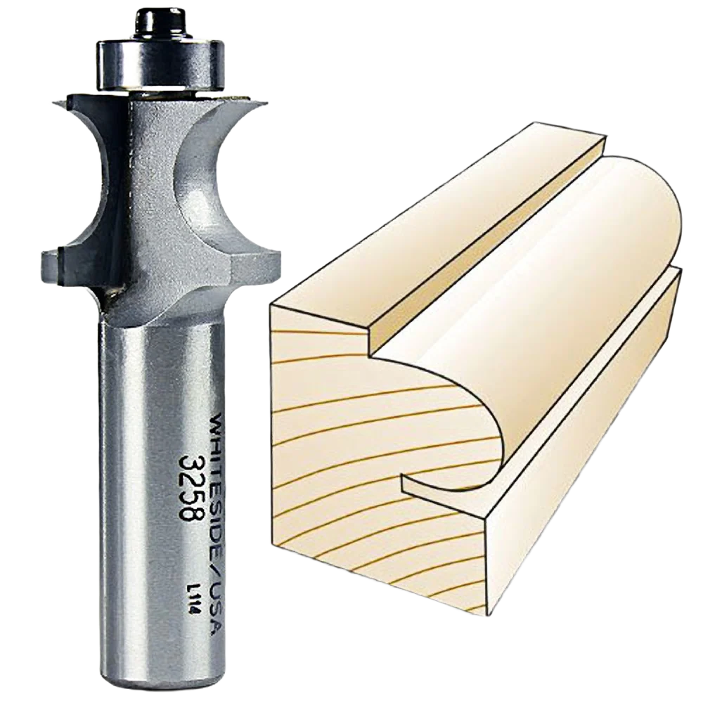 World-Class Whiteside 3258 Edge Beading Bit 1 2 in. SH x 1 2 in. BD Solid