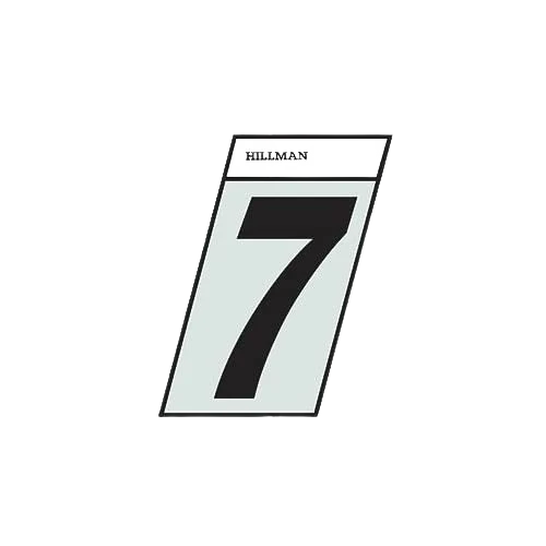 Eco-Friendly Hillman 1-1 2-In. Adhesive Black Silver Angle-Cut House Number 7 Powerful