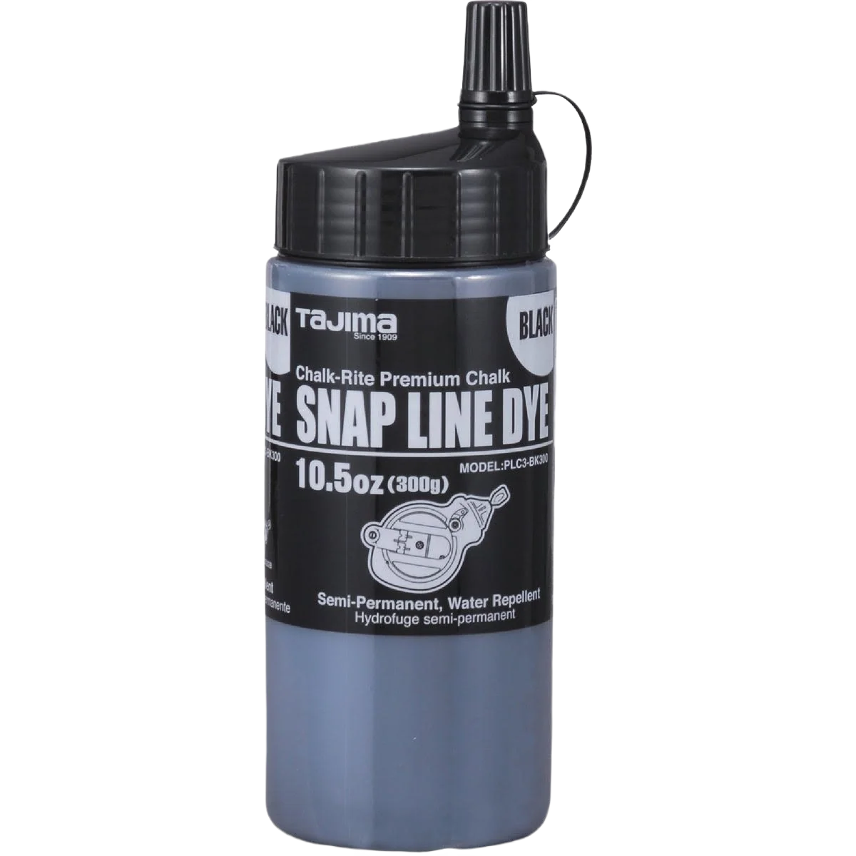Trendy Tajima Snap-Line Black Dye Chalk Line Chalk 10.5 Oz Premium Material