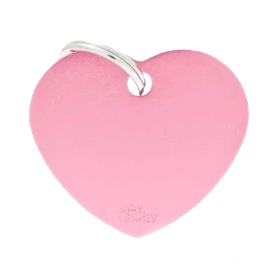 Top-Quality MyFamily Large Pink Heart ID Tag Consistent