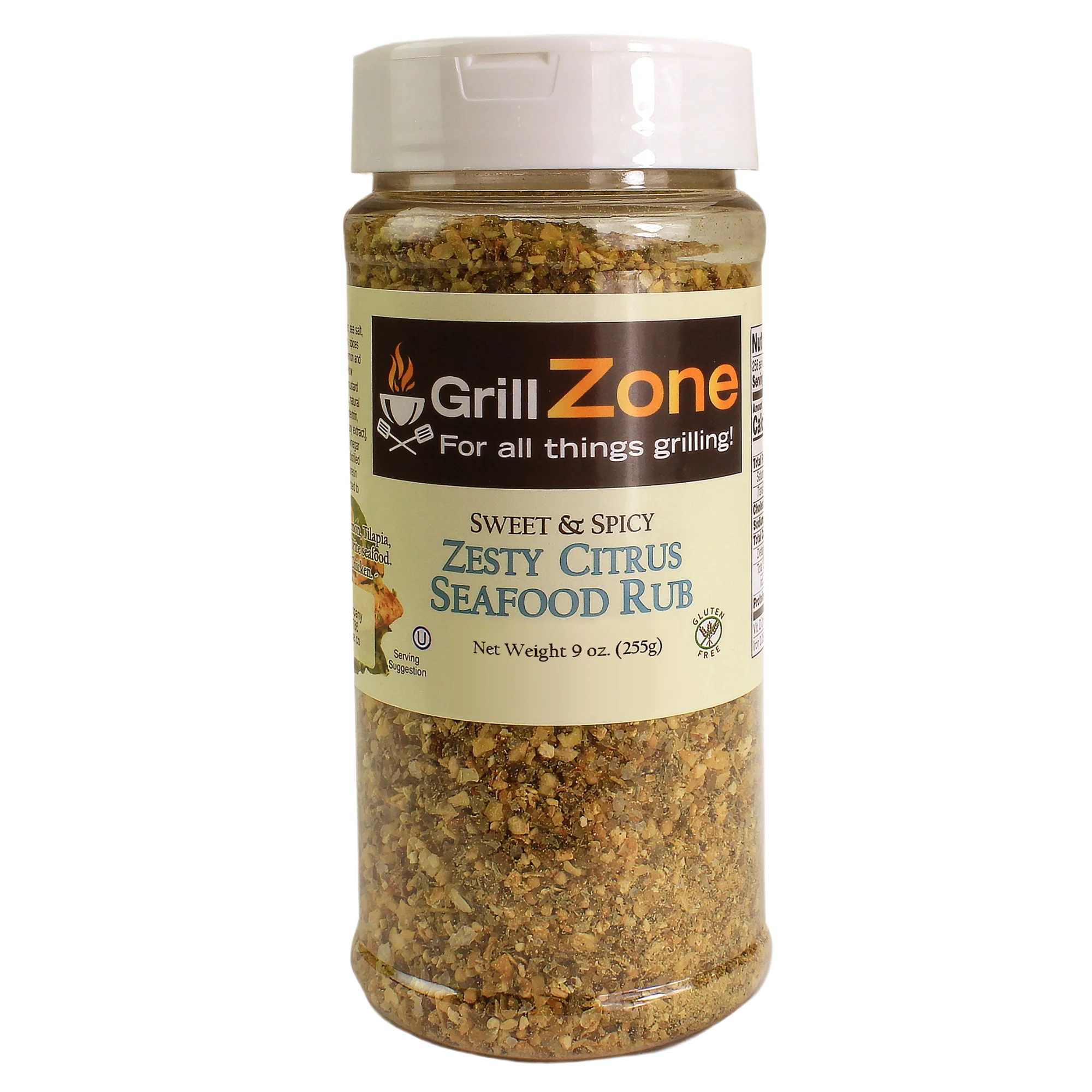 Authentic Grill Zone Sweet Spicy Zesty Citrus Seafood Rub 9 oz. Lightweight