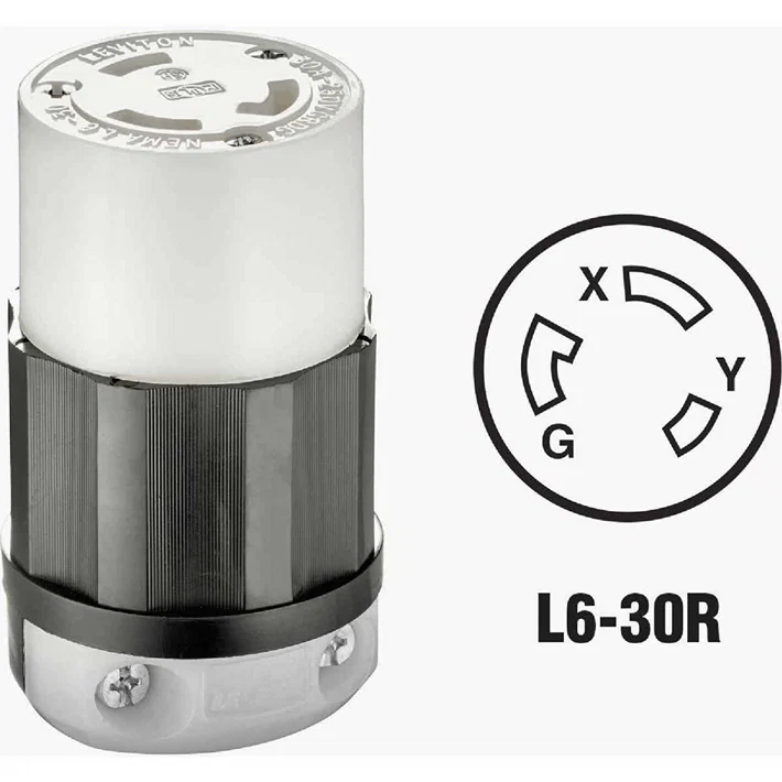 Original Leviton 30 Amp L6-30R Industrial Grade Locking Cord Connector Easy-to-Use