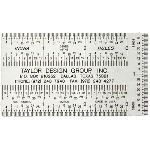 Trendy INCRA Pocket Rule 3 x 2 in. Environmentally Friendly