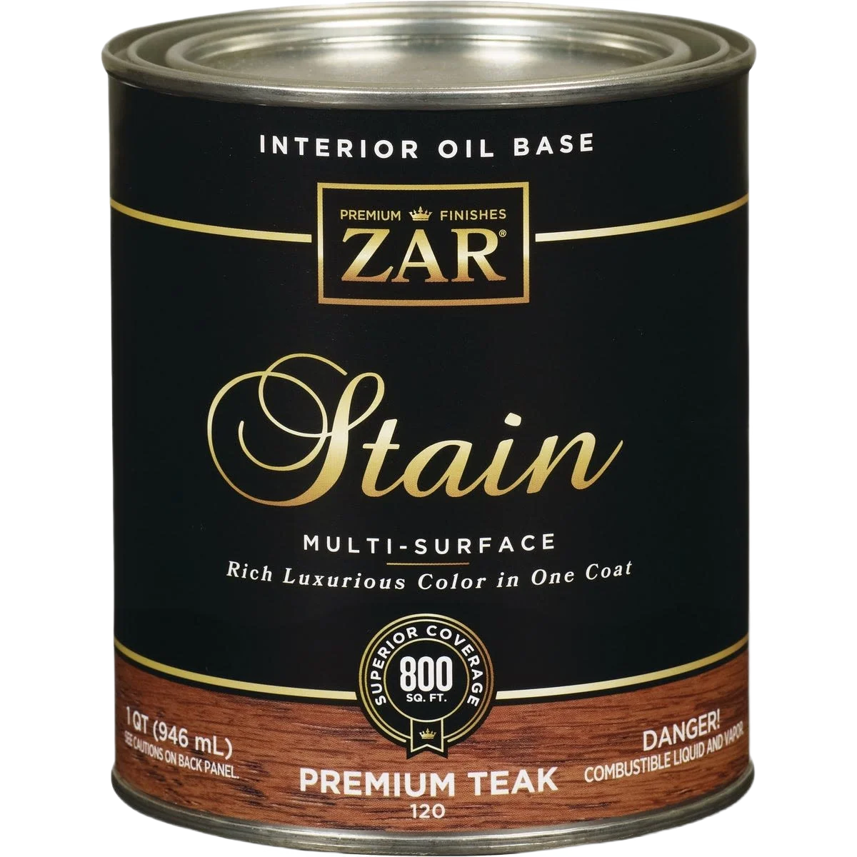 Original ZAR® Interior Oil Base Premium Teak Wood Stain 1 Quart Recyclable