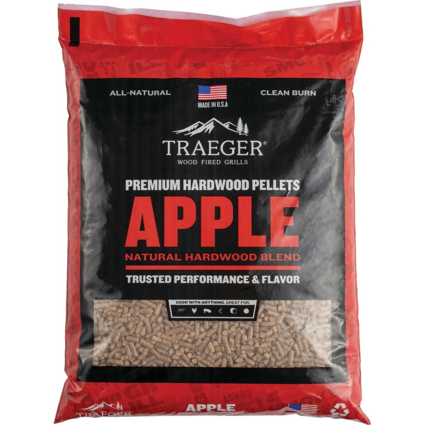 Specialty Traeger Apple Hardwood Pellets 20 lbs. Crafted