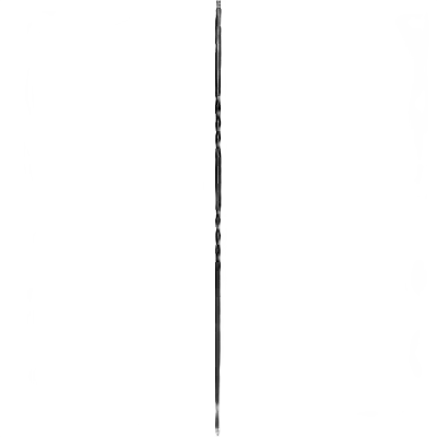 Easy-to-Use Stairtrends Iron 1 2 in. x 44 in. Two Twist Tubular Baluster Satin Black Exceptional
