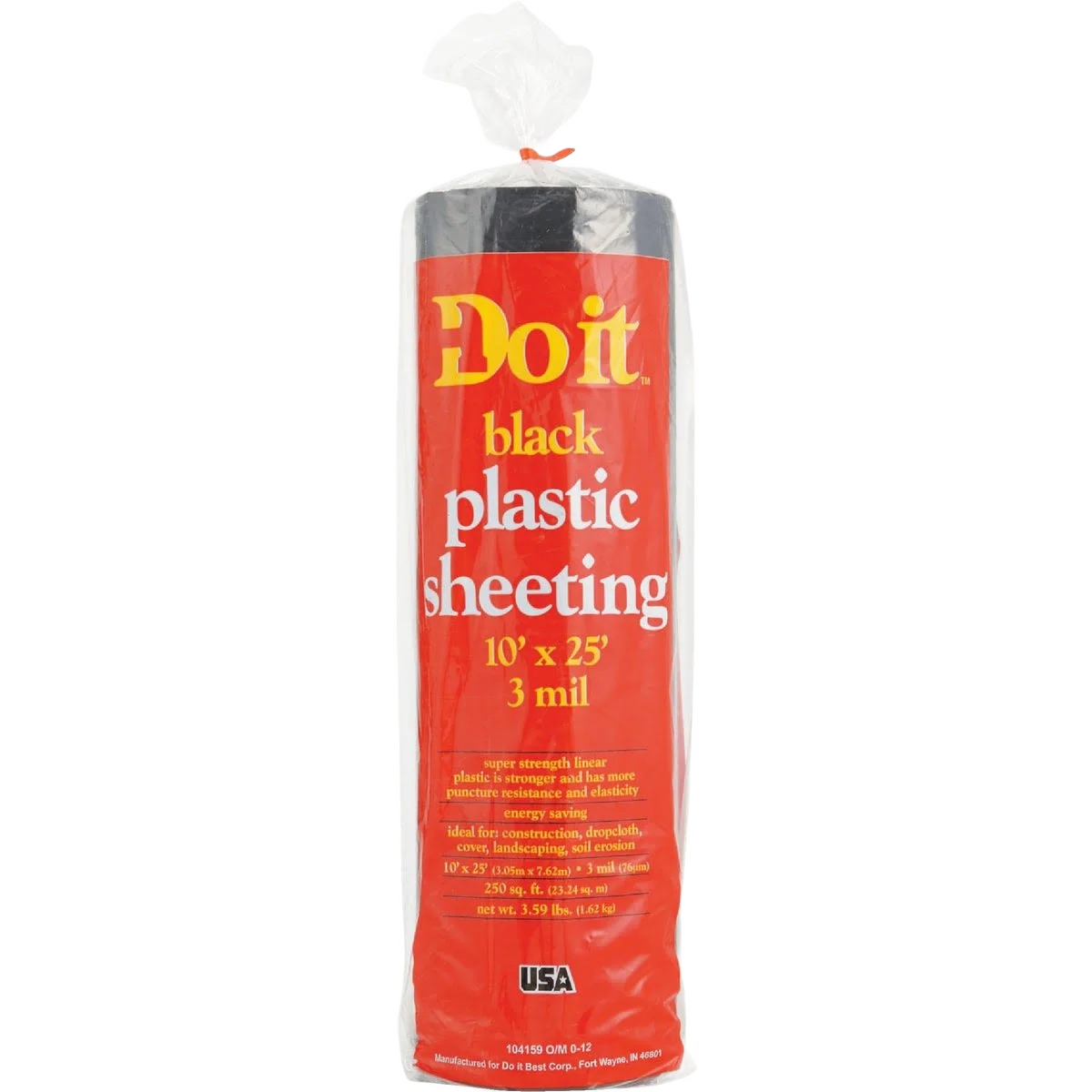 Environmentally Friendly Do it Black Plastic Sheeting 10 Ft. x 25 Ft. Luxury