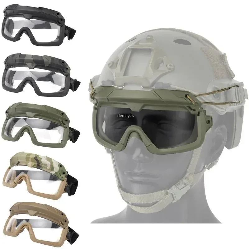 Superior Tactical Windproof Anti-Fog Goggles – Airsoft Paintball Protection for Helmets Breathable