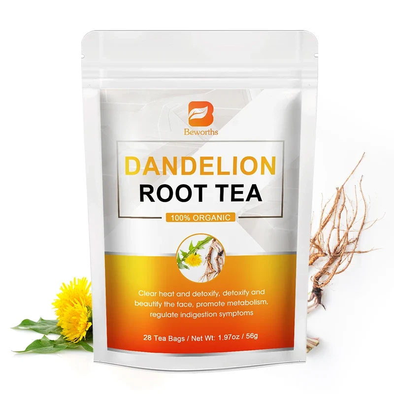 Official Beworths Dandelion Root Tea Organic - 28 Tea Bags 1.97oz 56g Environmentally Friendly