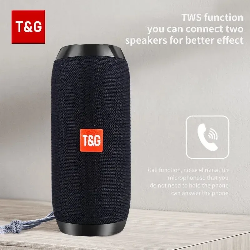 Dependable Altavoces Bluetooth portátiles TG117 un equipo de sonido verdaderamente inalámbrico Durable