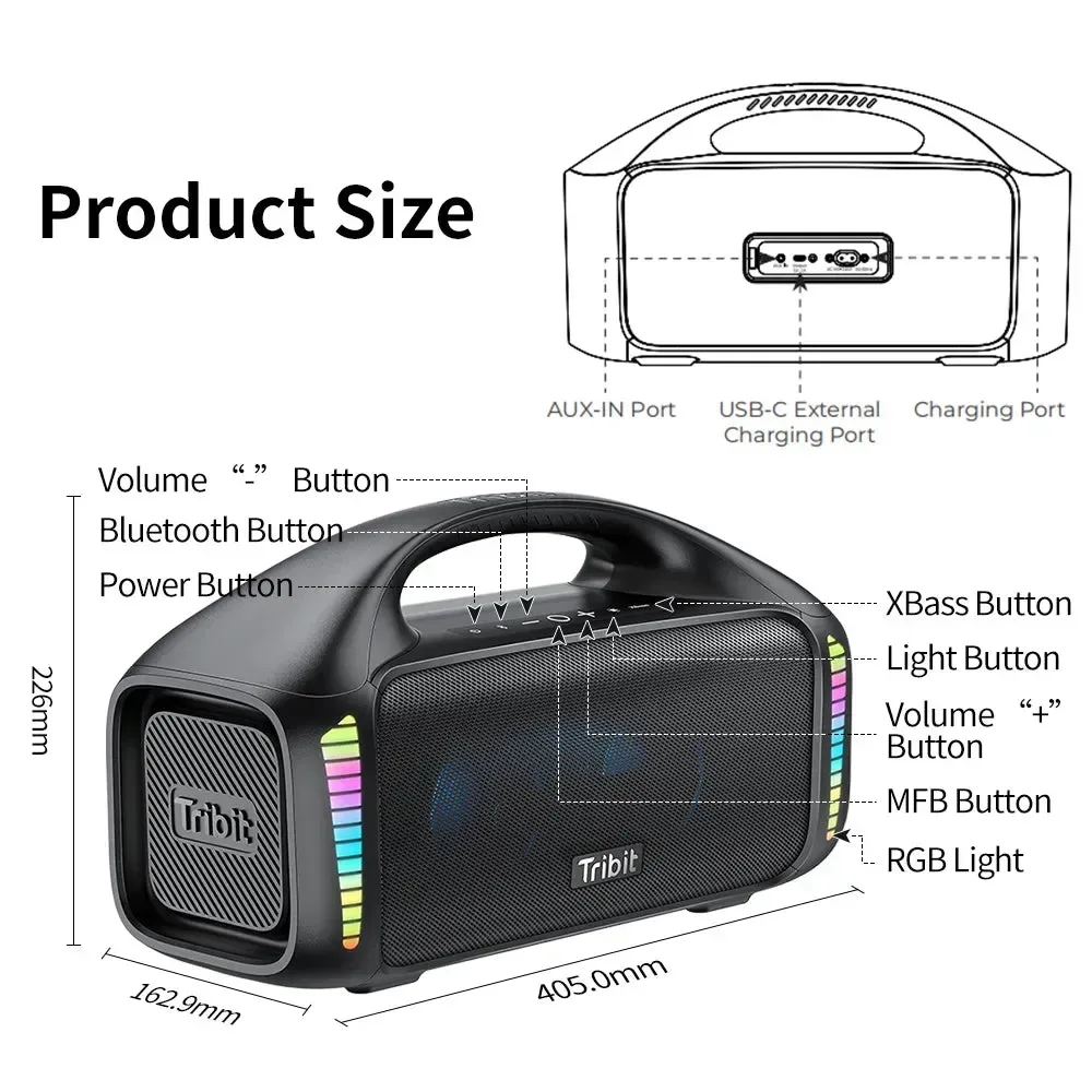 Stylish Altavoz Bluetooth portátil para exteriores - Altavoz impermeable IPX7 – Trekker EssentialsAltavoz Bluetooth portátil para exteriores - Altavoz impermeable IPX7 para fiestas y campamentos con 30 Solid